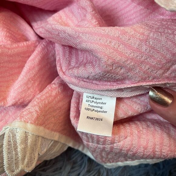 Ming Wang Floral Lace Hem Knit Sheath Dress Whisper Pink Size S - Picture 7 of 7